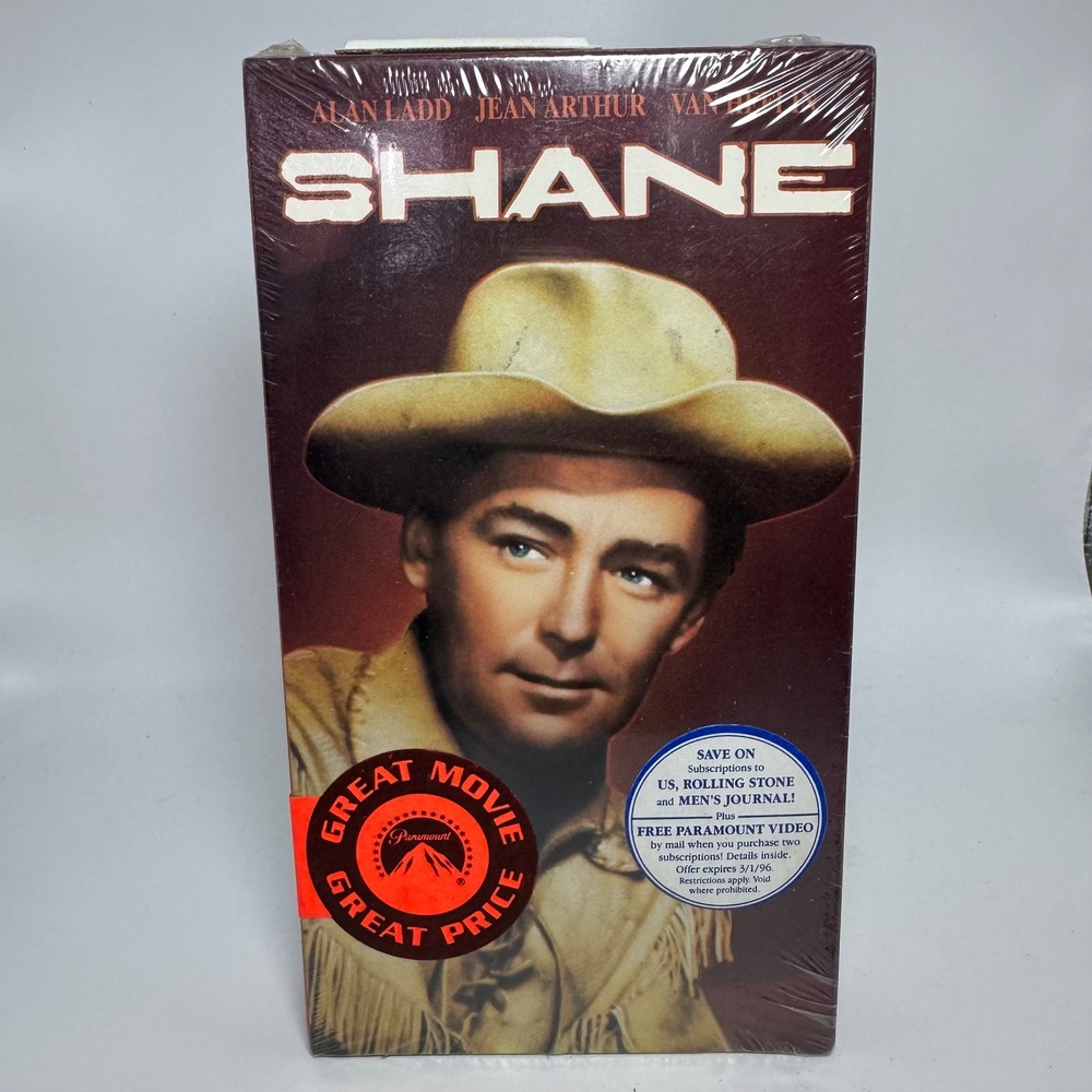 Shane VHS 1992 Paramount Home Video Alan Ladd Western Movie New Sealed 6522